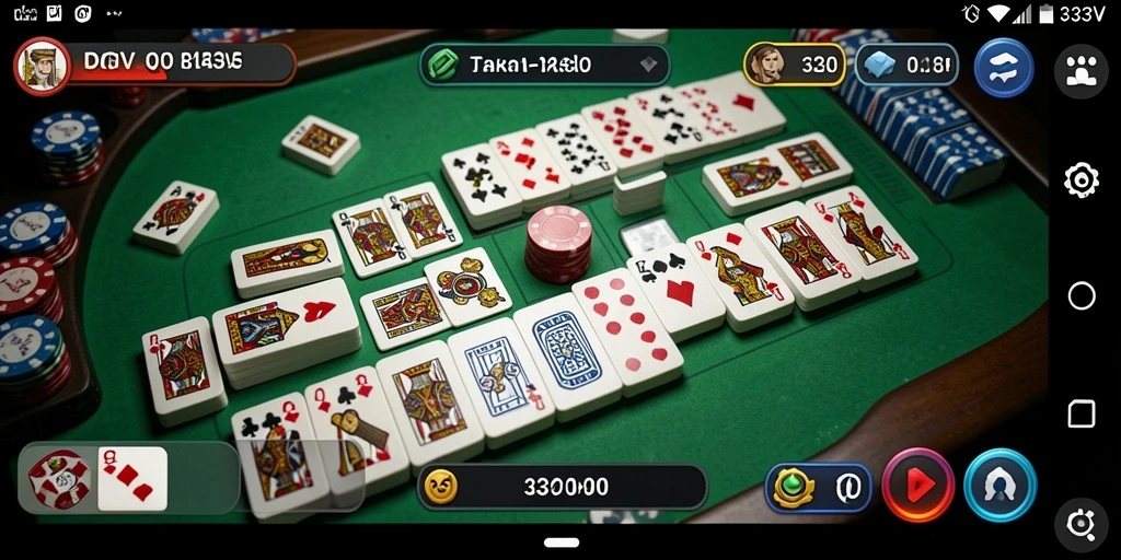 Tampilan utama game Domino 333V dengan gameplay yang seru dan interaktif.