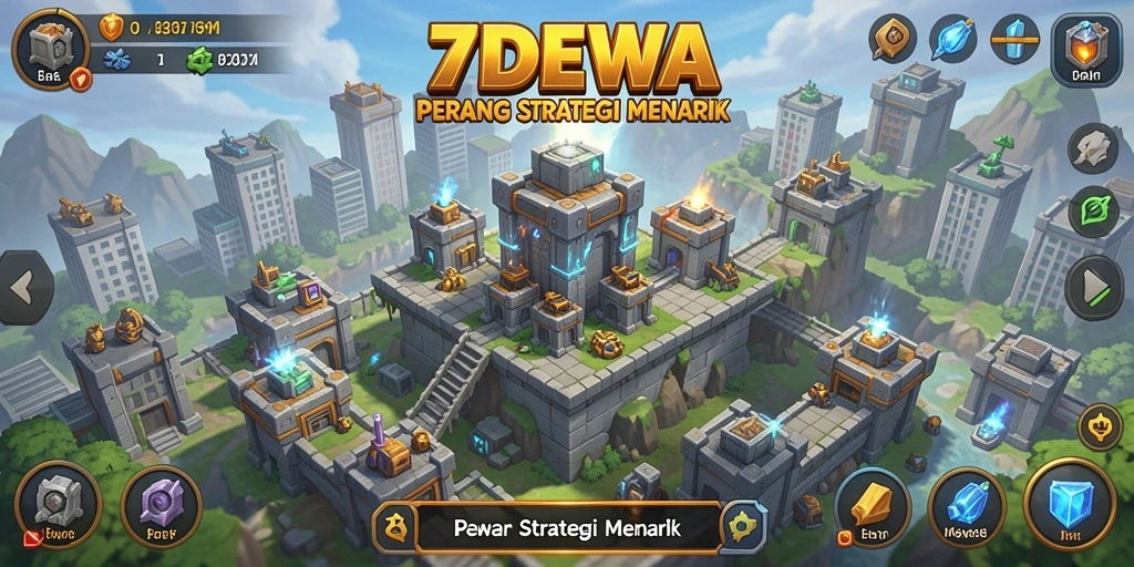 Screenshot gameplay Tower Defense yang mendebarkan di 7DEWA.