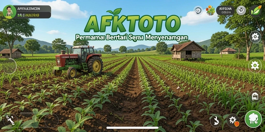 Tangkapan layar AFKTOTO menunjukan ladang yang penuh warna dan berbagai aktivitas bertani.