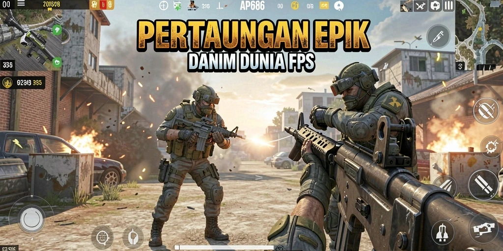 Gameplay seru dan mendebarkan dalam permainan FPS.