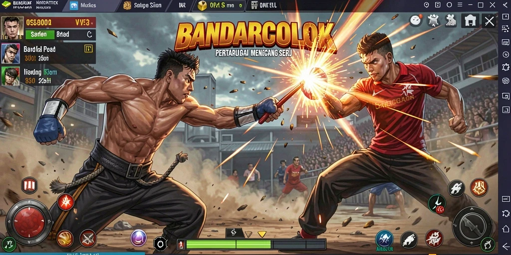 Tampilan gameplay BANDARCOLOK yang mendebarkan dan penuh aksi.