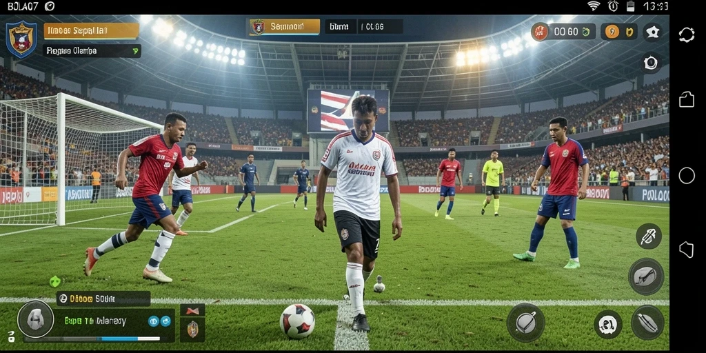 Tampilan gameplay BOLA07 yang mendebarkan dan realistik.