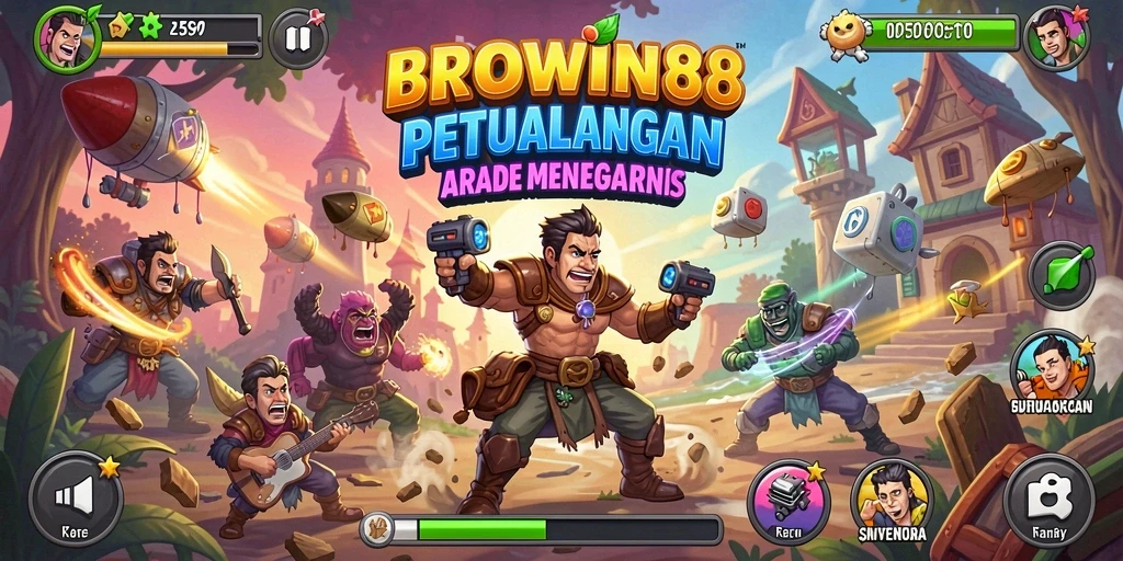 Gameplay seru BROWIN88 dengan karakter yang menarik dan tantangan yang dinamis.