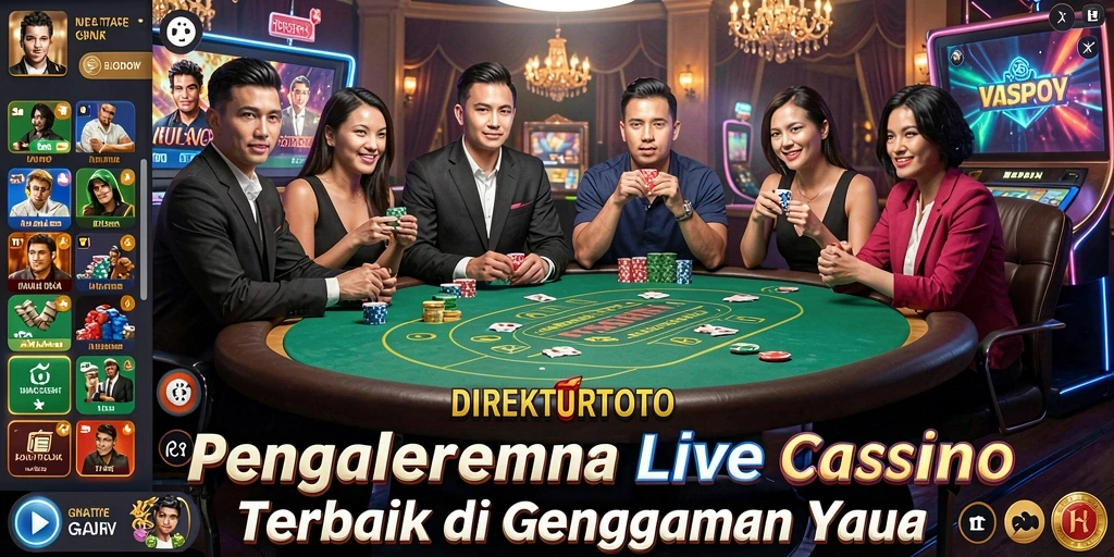 Tampilan menarik gameplay Live Casino di DIREKTURTOTO.
