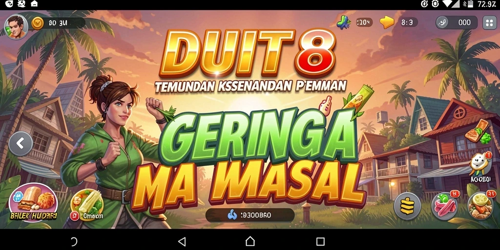 Tangkapan layar gameplay DUIT8 yang menunjukkan keseruan permainan kasual.