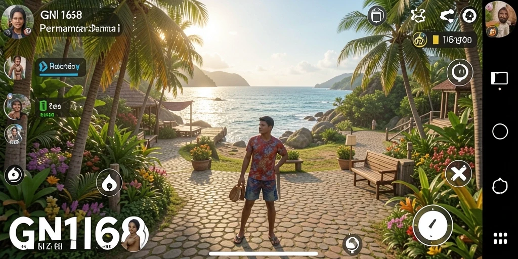 Tampilan gameplay santai yang penuh warna dan menarik.
