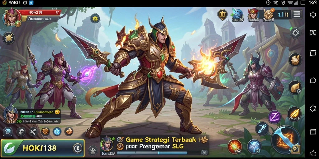 Screenshot menampilkan gameplay epik di HOKI138 dengan pertempuran strategis.