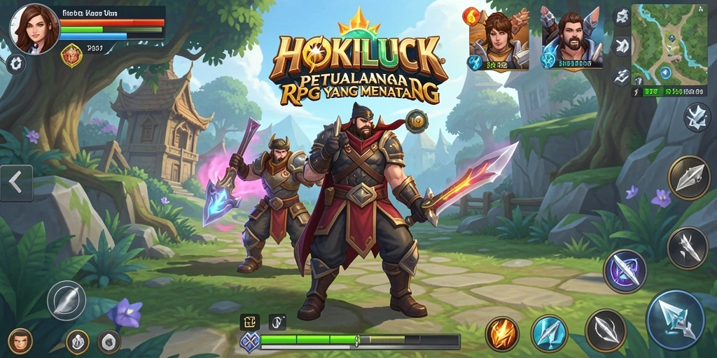 Tampilan gameplay HOKILUCK dengan aksi seru dan karakter menarik.