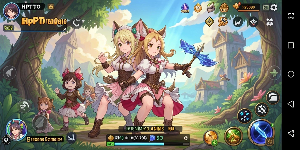 Tampilan gameplay HPTOTO yang penuh warna dan dinamis.