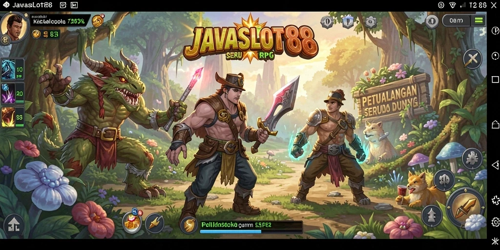Screenshot gameplay JAVASLOT88 menampilkan momen pertarungan epik.