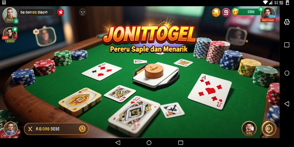 Screenshot utama JONITOGEL menampilkan gameplay Gaple yang seru.