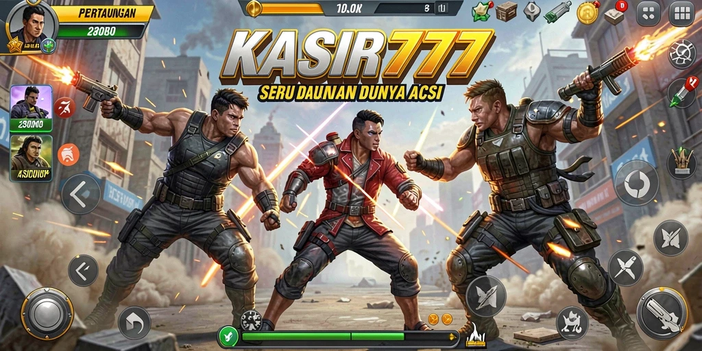Tampilan intens dari gameplay KASIR777 yang penuh aksi.