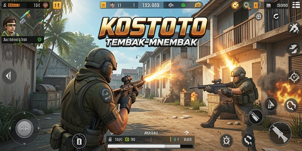Tampilan gameplay KOSTOTO yang mendebarkan dan menegangkan.