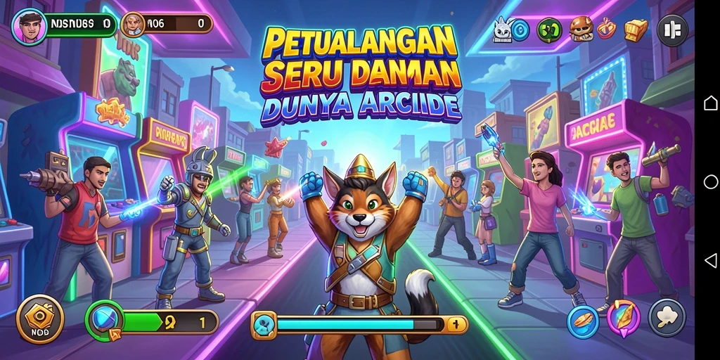Tampilan gameplay N06 yang menarik dan penuh aksi dalam dunia Arcade.