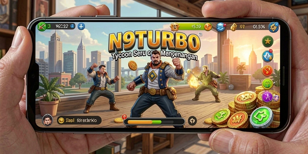 Tampilan screenshot N9TURBO yang menunjukkan aktivitas pengelolaan bisnis.