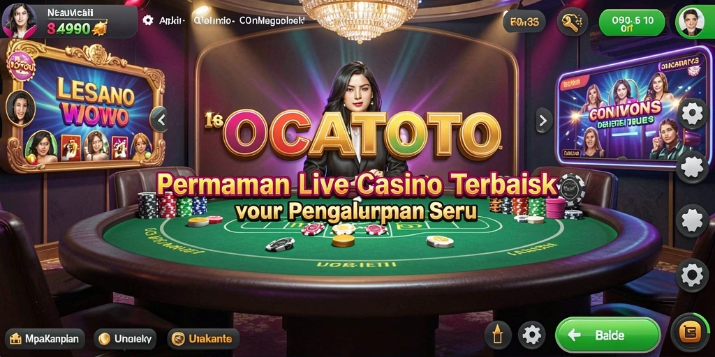 Gameplay menarik di aplikasi Live Casino OCATOTO.
