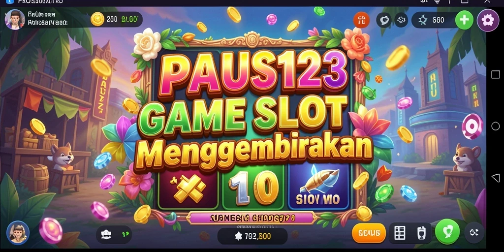 Screenshot gameplay PAUS123 yang menampilkan mesin slot dan fitur bonus.