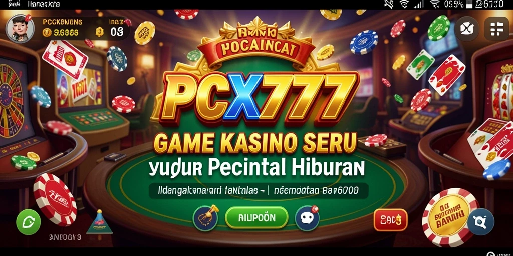 Tampilan menarik dari gameplay Kasino di PCX777.