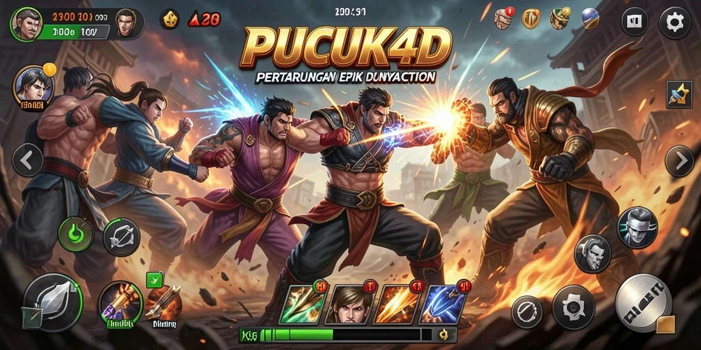 Screenshot PUCUK4D menunjukkan aksi bertarung yang intens dan grafis menakjubkan.