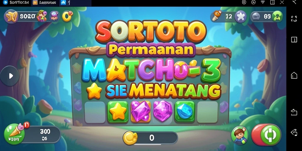 Gameplay SORTOTO dengan grafik cerah dan tantangan menarik.