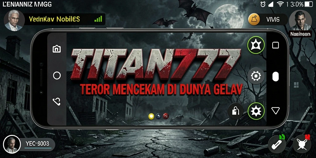 Screenshot gameplay menegangkan dari TITAN777 yang menunjukkan suasana menyeramkan.