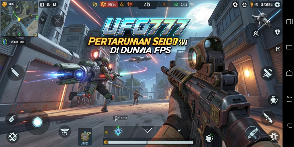 Tampilan gameplay seru dalam <strong>UFO777</strong> dengan aksi tembak menembak yang menegangkan.