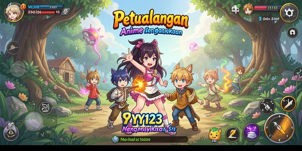 Gameplay menarik dengan karakter anime yang hidup.